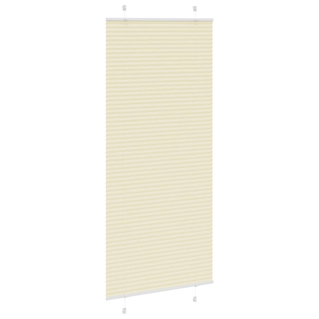 Store plissé crème 100x200 cm largeur du tissu 99,4 cm polyester