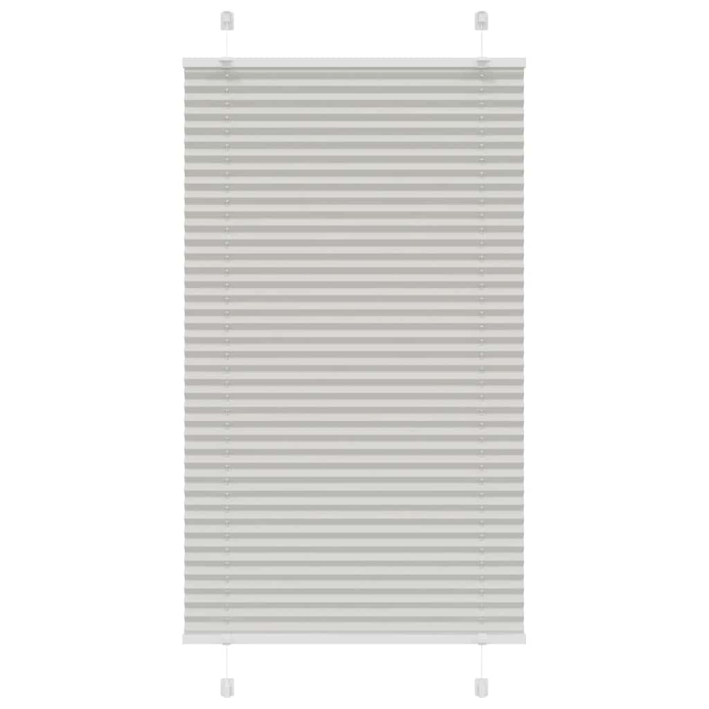Store plissé gris clair 80x100 cm Largeur du tissu 79,4 cm Polyester