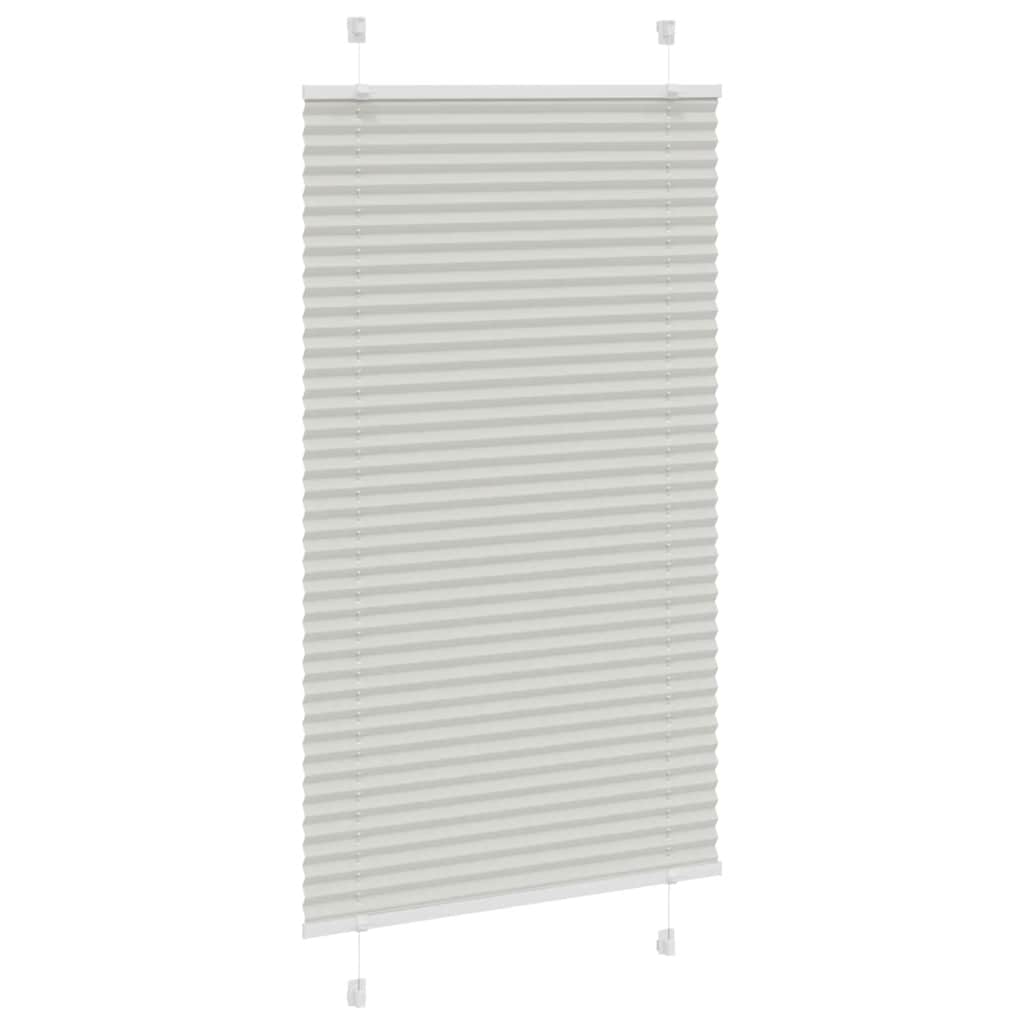 Store plissé gris clair 80x100 cm Largeur du tissu 79,4 cm Polyester