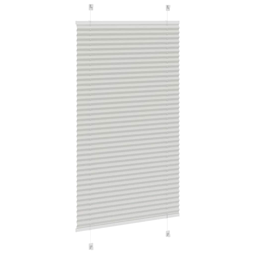 Store plissé gris clair 80x100 cm Largeur du tissu 79,4 cm Polyester