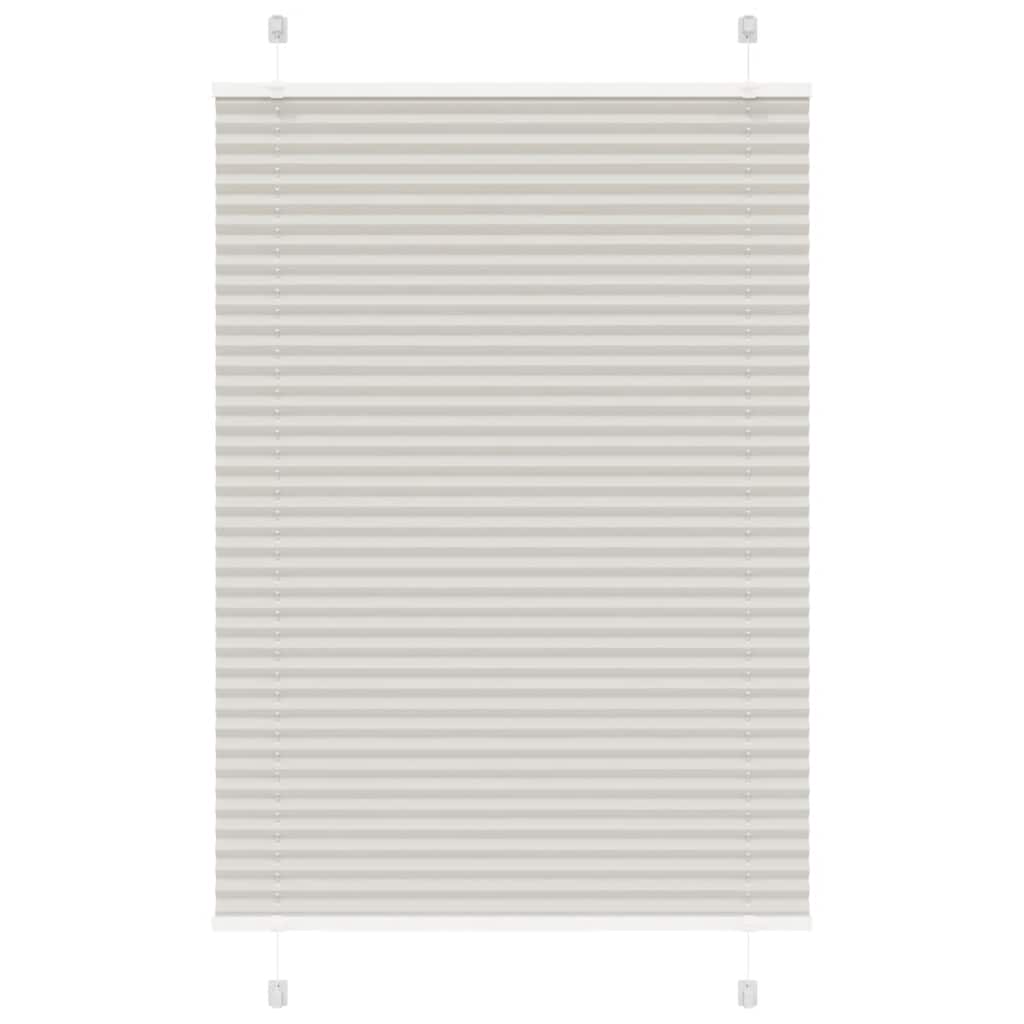 Store plissé gris clair 85x100 cm Largeur du tissu 84,4 cm Polyester