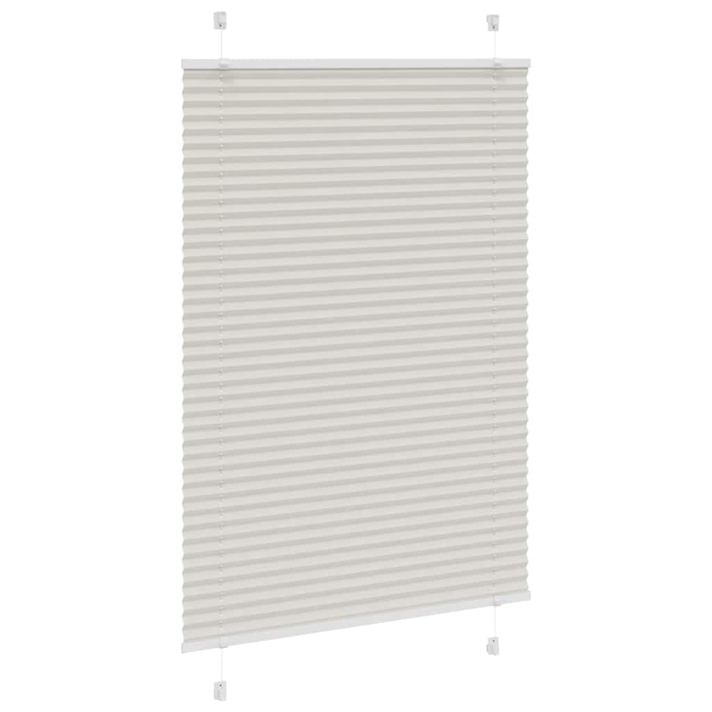 Store plissé gris clair 85x100 cm Largeur du tissu 84,4 cm Polyester