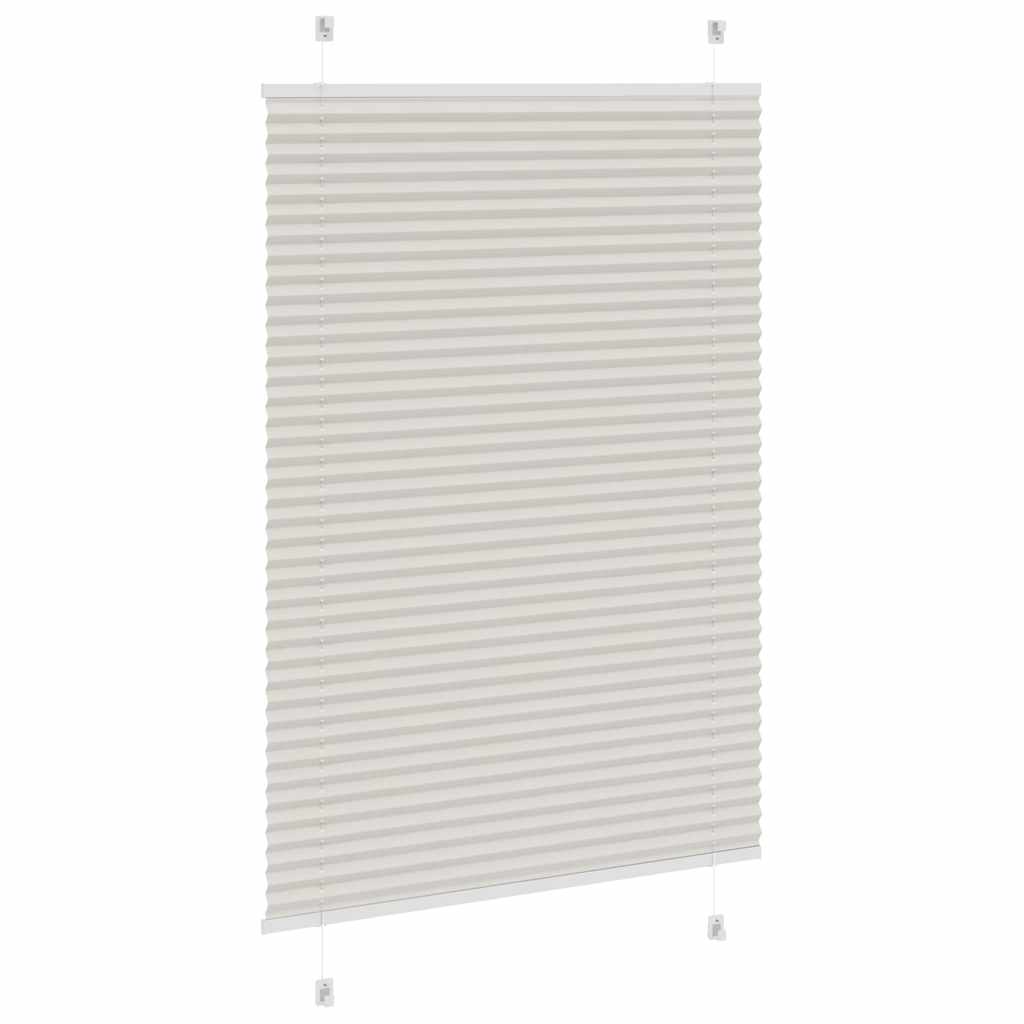 Store plissé gris clair 85x100 cm Largeur du tissu 84,4 cm Polyester