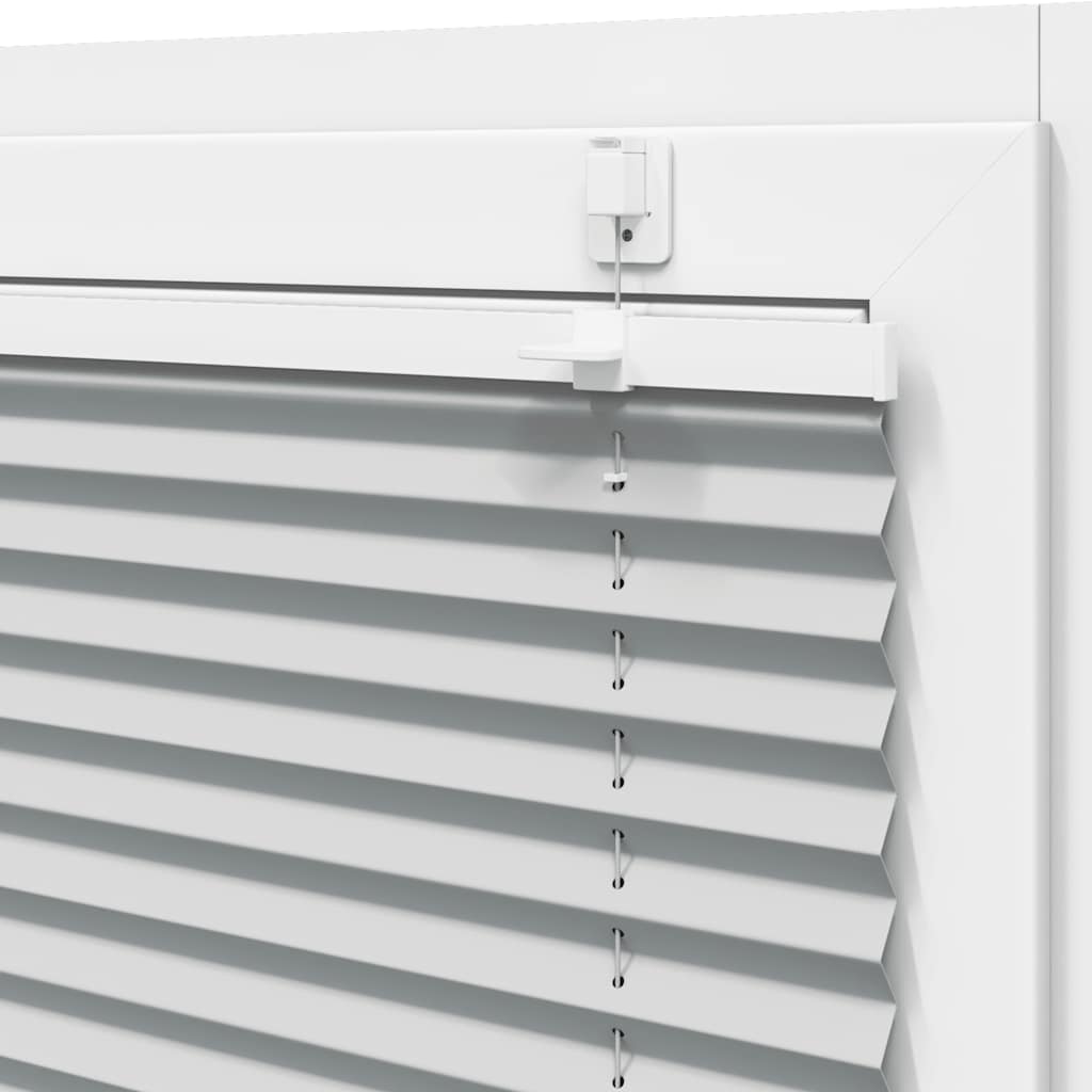 Store plissé gris clair 85x100 cm Largeur du tissu 84,4 cm Polyester