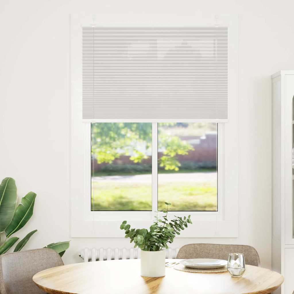 Store plissé gris clair 90x100 cm Largeur du tissu 89,4 cm Polyester
