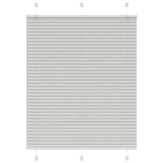 Store plissé gris clair 105x100 cm largeur tissu 104,4 cm polyester