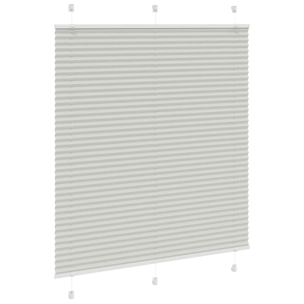 Store plissé gris clair 120x100 cm largeur du tissu 119,4 cm polyester