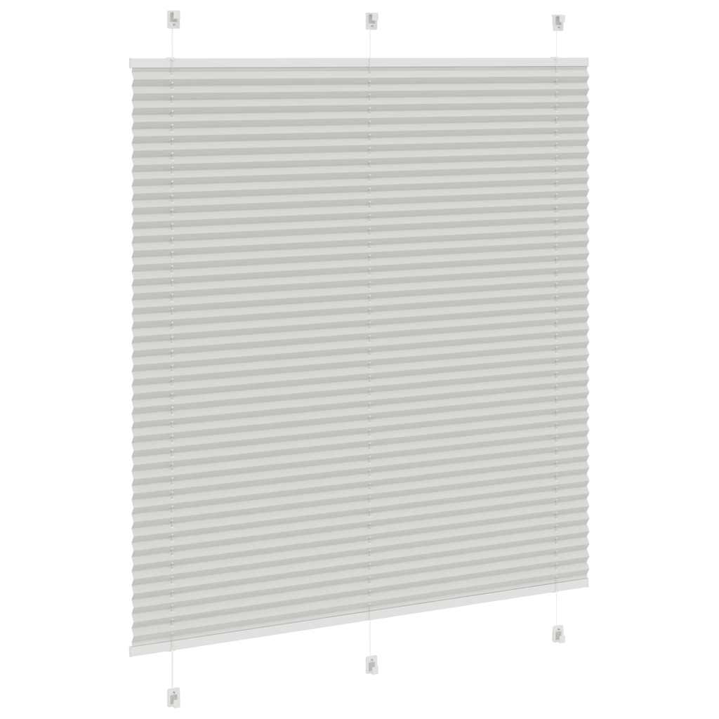 Store plissé gris clair 120x100 cm largeur du tissu 119,4 cm polyester