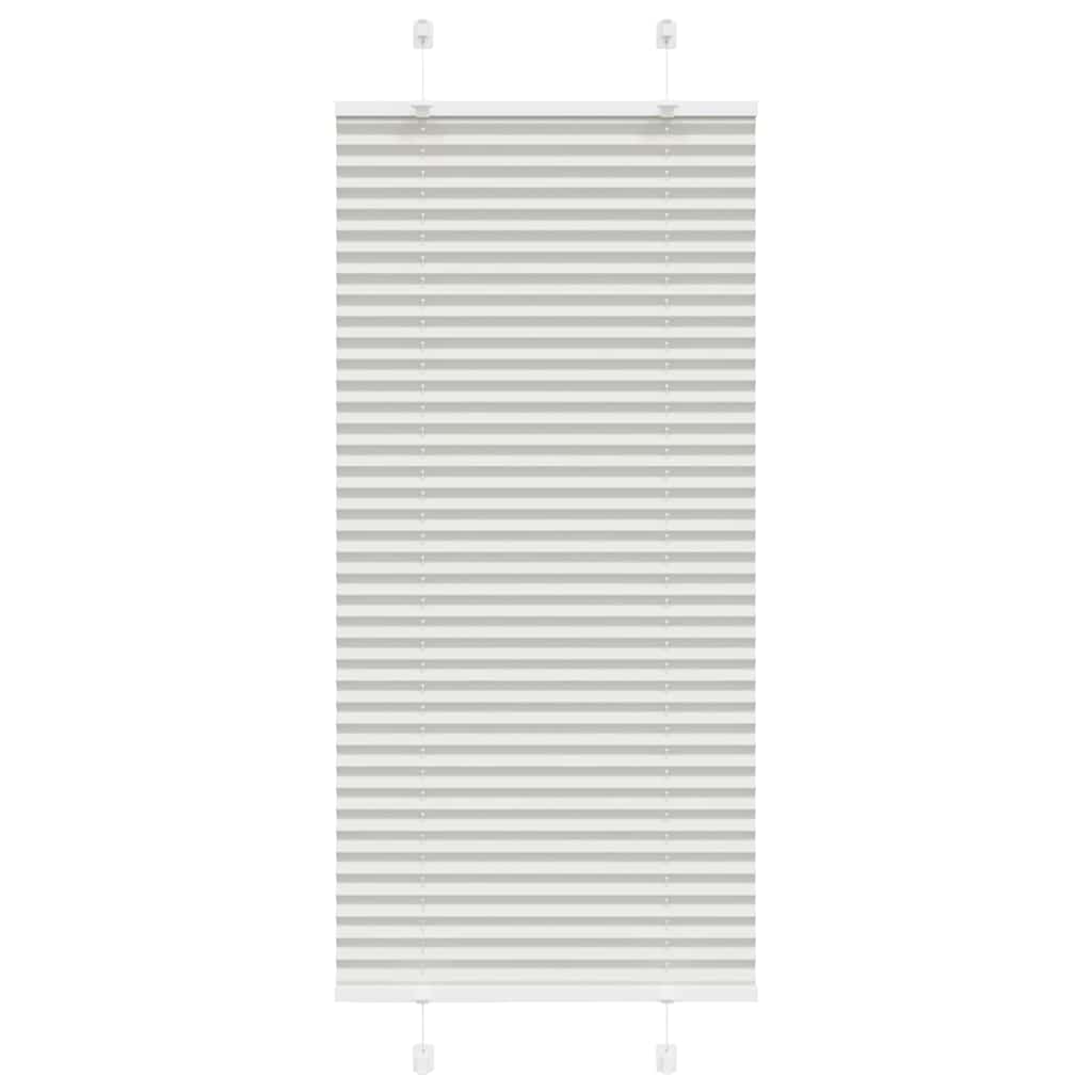 Store plissé gris clair 55x150 cm largeur tissu 54,4 cm polyester