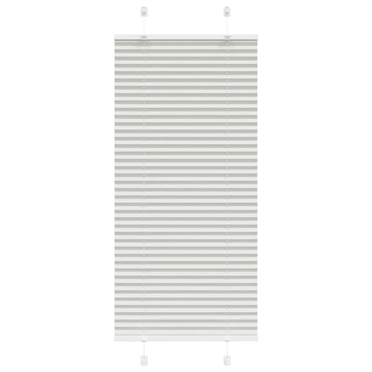 Store plissé gris clair 55x150 cm largeur tissu 54,4 cm polyester