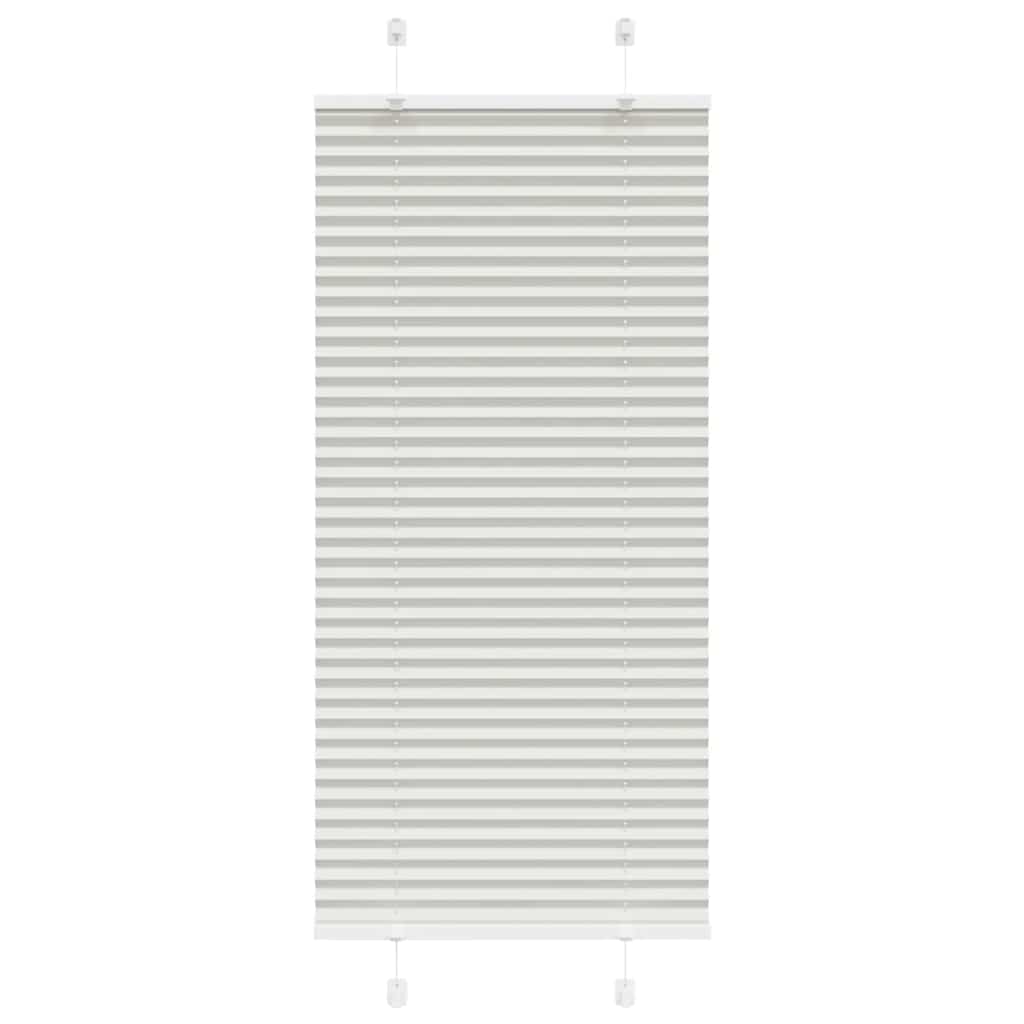 Pleated Blind Light Gray 60x150 cm Fabric Width 59.4 cm Polyester