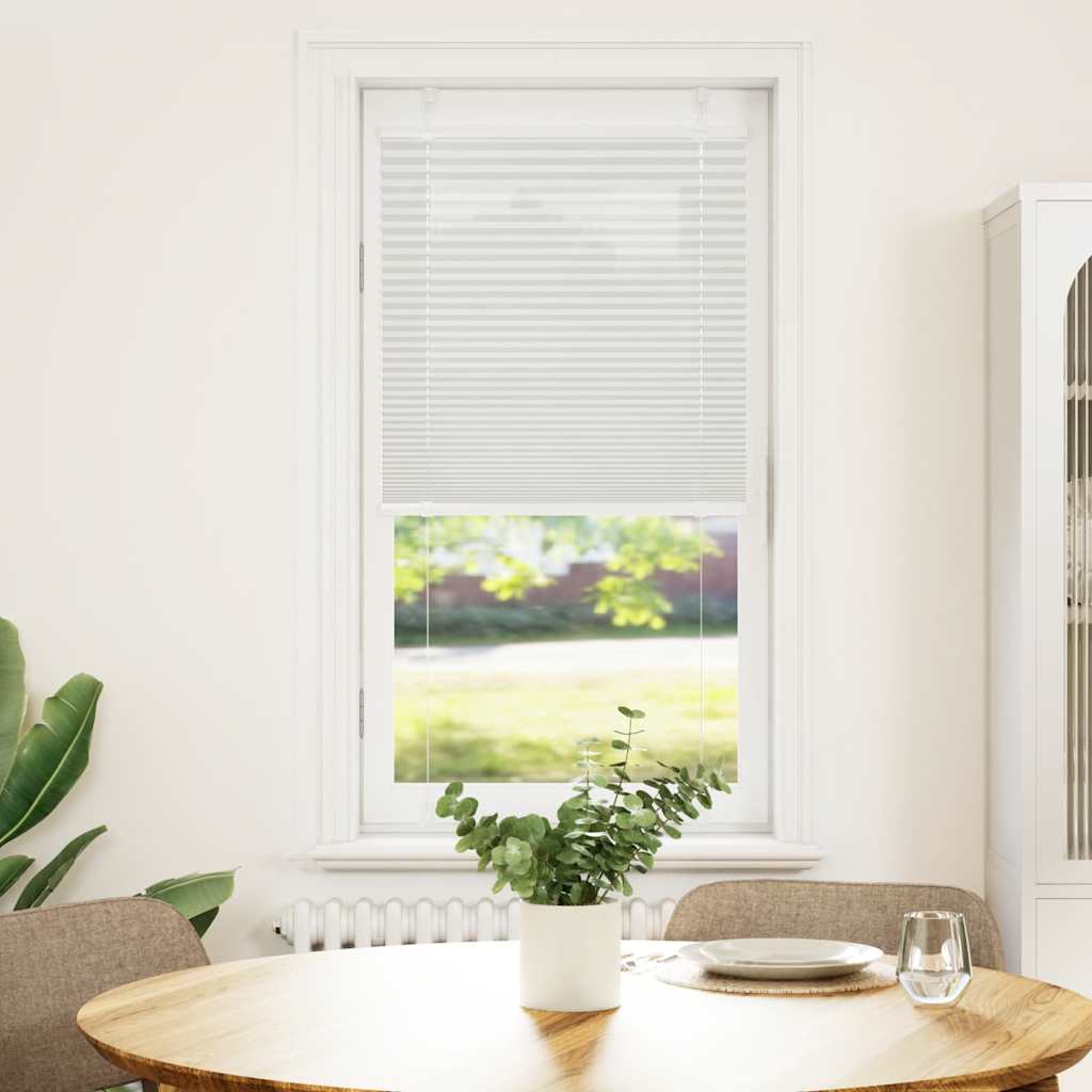 Pleated Blind Light Gray 60x150 cm Fabric Width 59.4 cm Polyester
