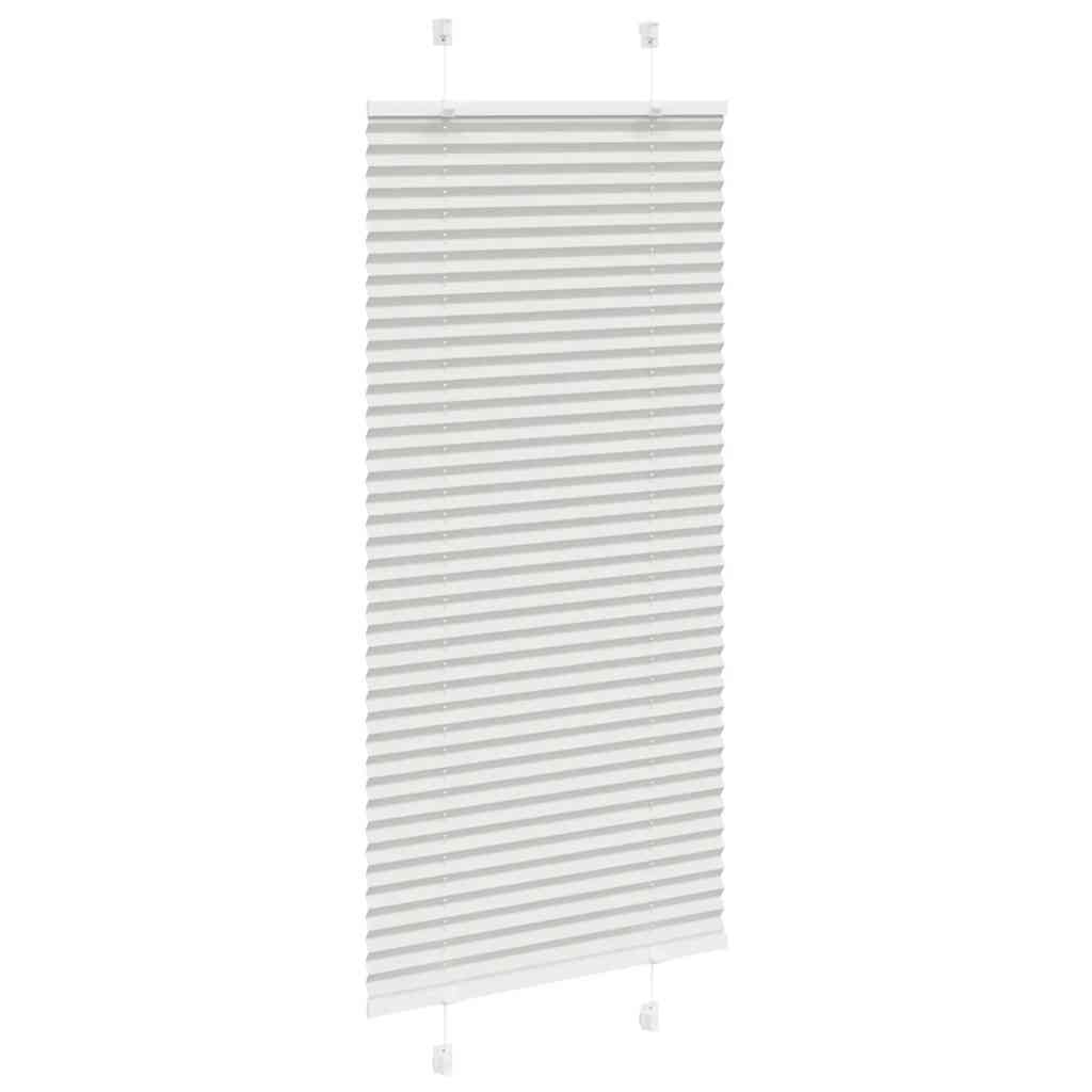 Pleated Blind Light Gray 60x150 cm Fabric Width 59.4 cm Polyester