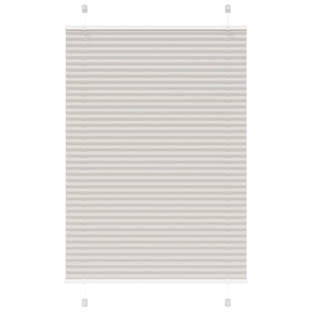 Store plissé gris clair 90x150 cm largeur tissu 89,4 cm polyester