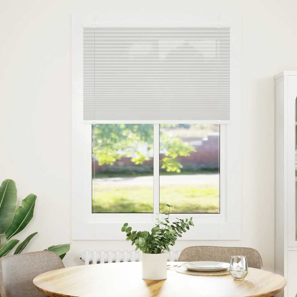Store plissé gris clair 90x150 cm largeur tissu 89,4 cm polyester