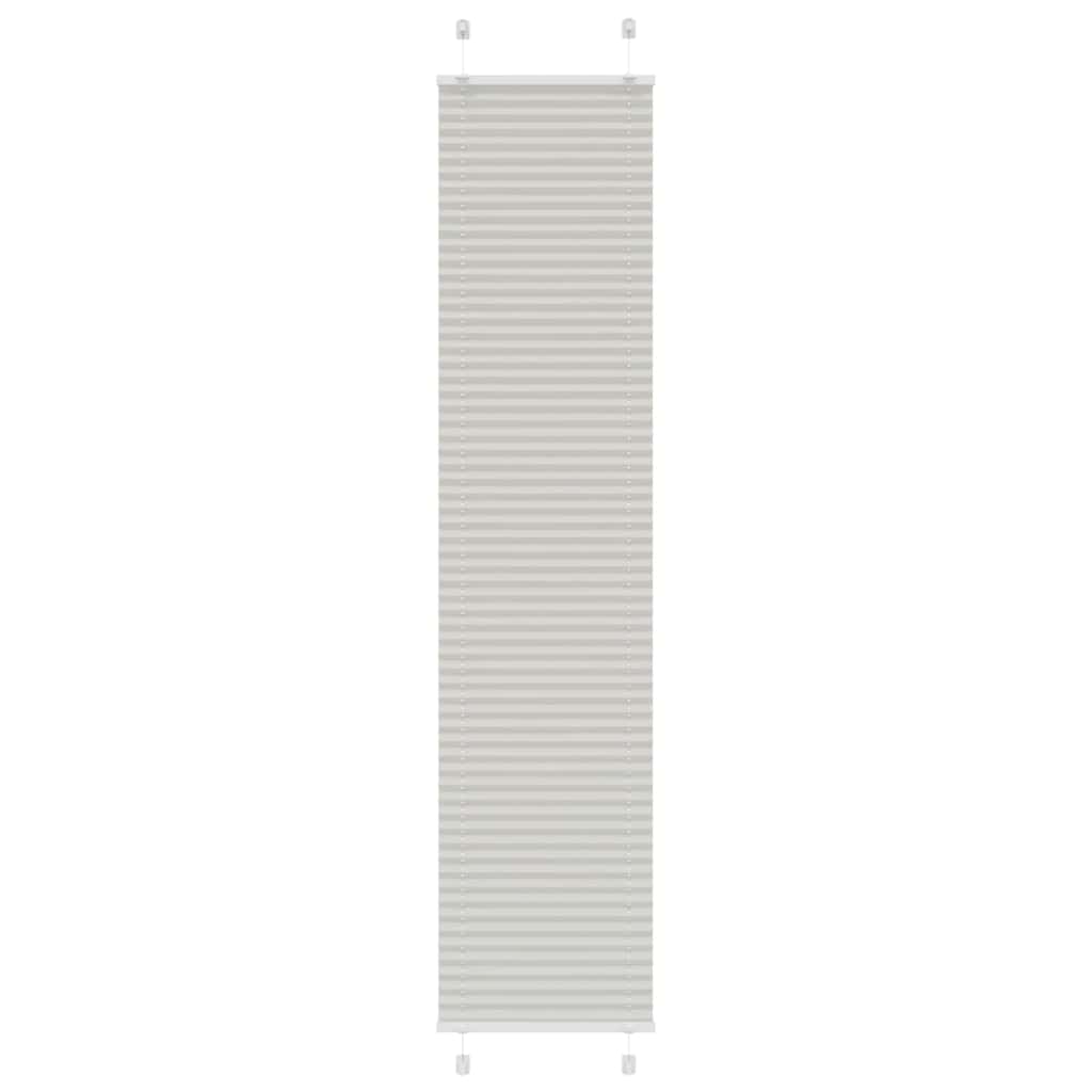 Plissee Hellgrau 40x200 cm Stoffbreite 39,4 cm Polyester