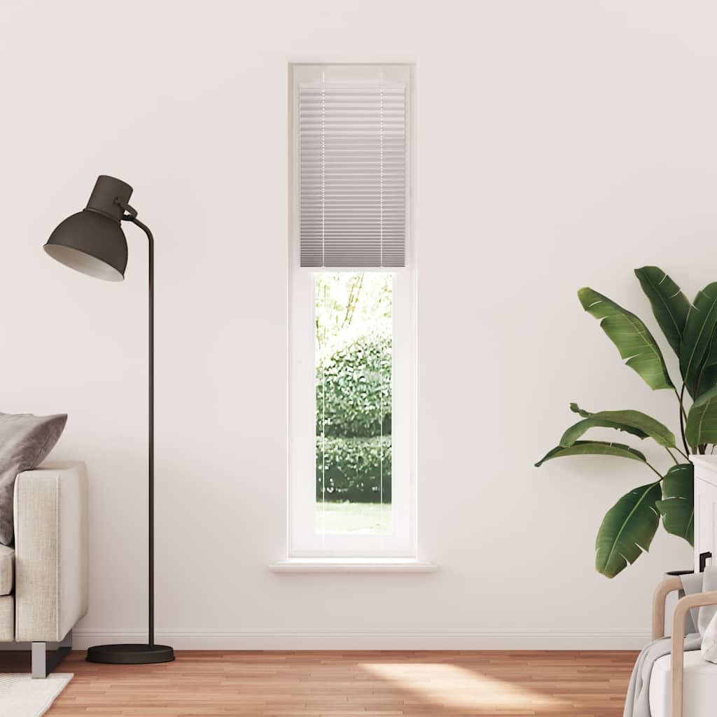 Plissee Hellgrau 40x200 cm Stoffbreite 39,4 cm Polyester