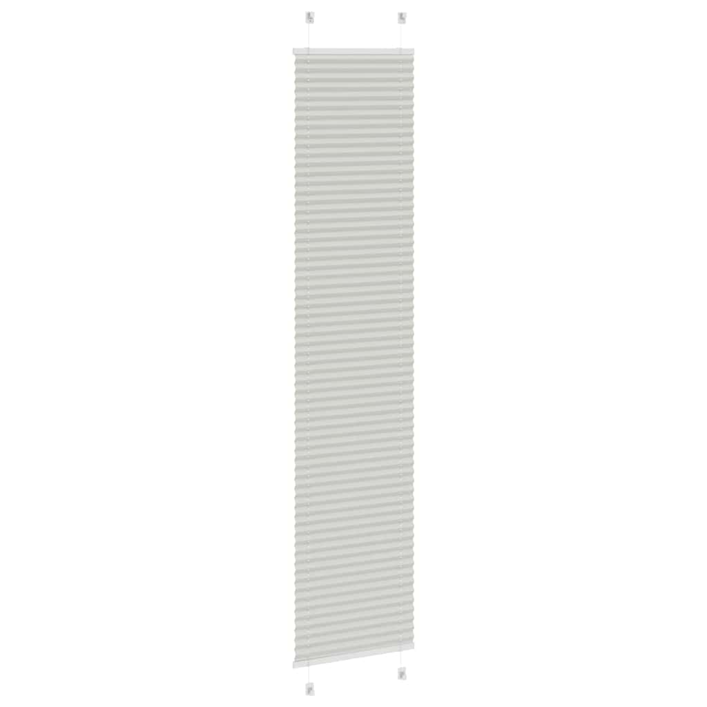 Plissee Hellgrau 45x200 cm Stoffbreite 44,4 cm Polyester