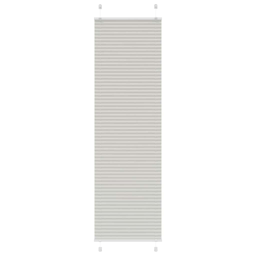 Store plissé gris clair 55x200 cm largeur du tissu 54,4 cm polyester