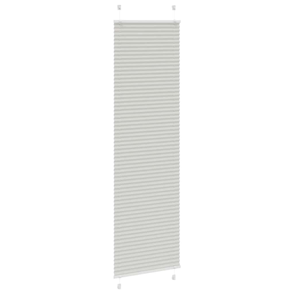 Store plissé gris clair 55x200 cm largeur du tissu 54,4 cm polyester