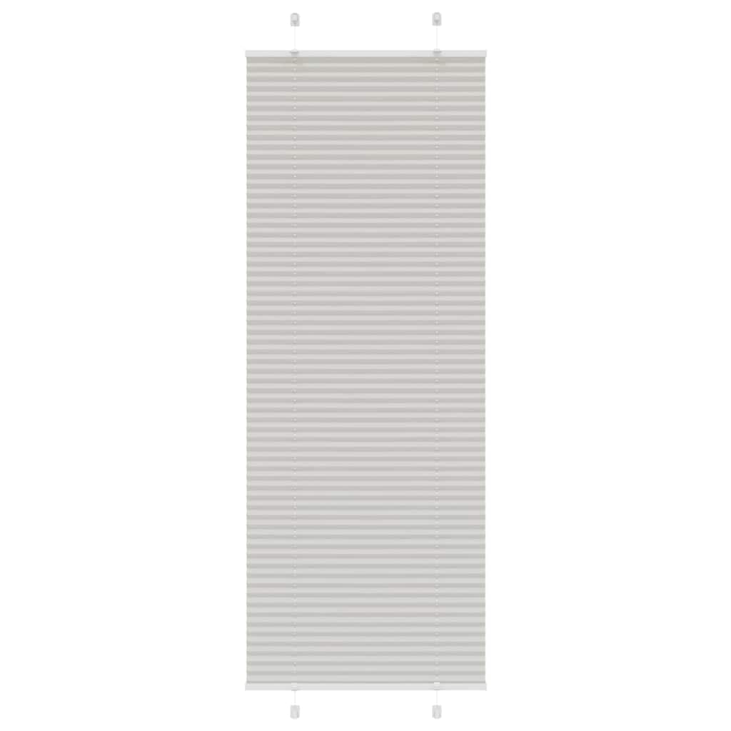 Pleated Blind Light Gray 70x200 cm Fabric Width 69.4 cm Polyester