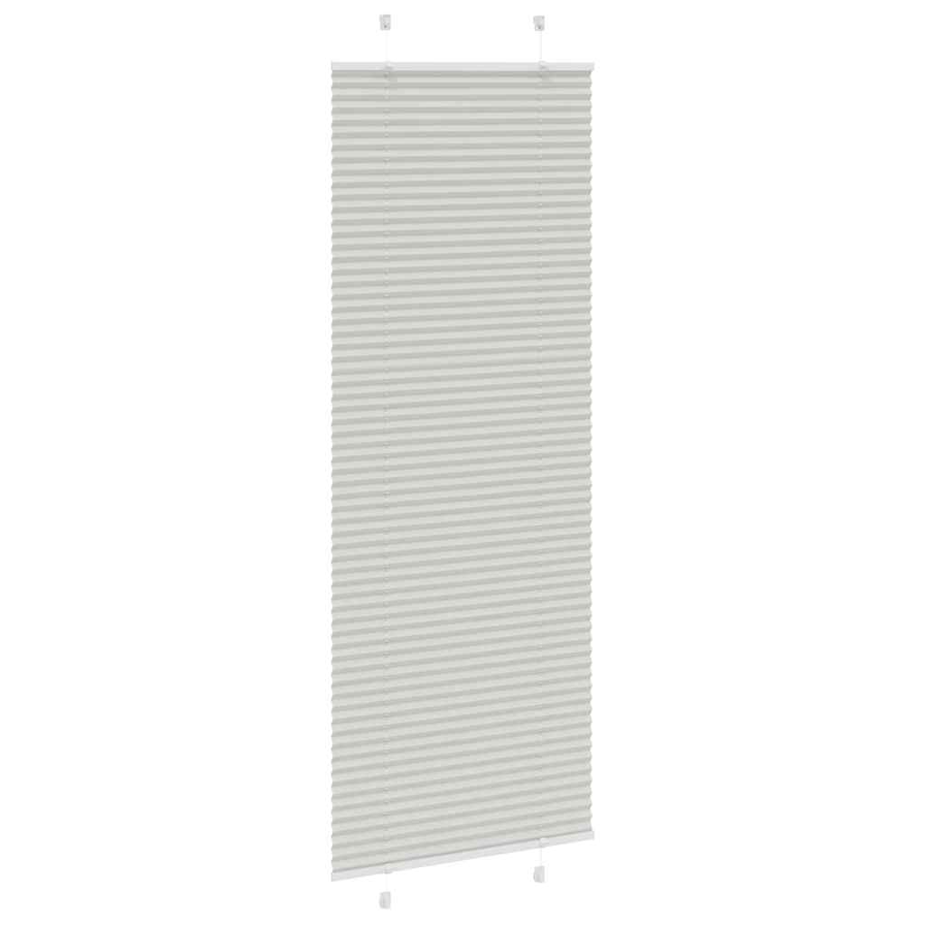 Pleated Blind Light Gray 70x200 cm Fabric Width 69.4 cm Polyester