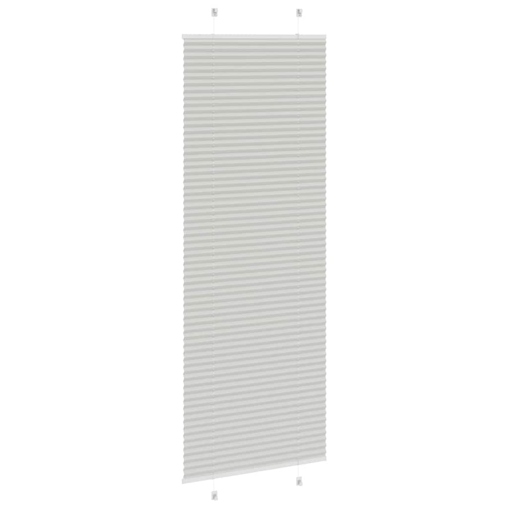 Pleated Blind Light Gray 70x200 cm Fabric Width 69.4 cm Polyester