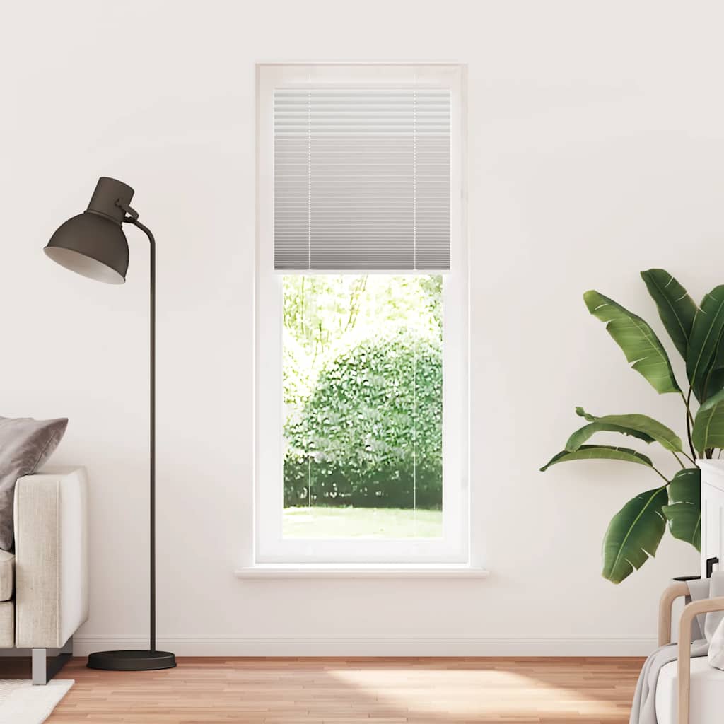Pleated Blind Light Gray 70x200 cm Fabric Width 69.4 cm Polyester