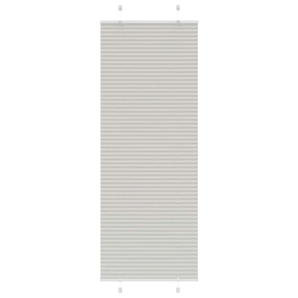 Plissee Hellgrau 75x200 cm Stoffbreite 74,4 cm Polyester