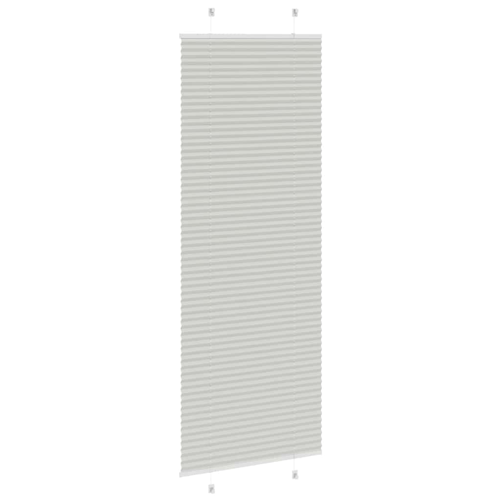 Plissee Hellgrau 80x200 cm Stoffbreite 79,4 cm Polyester