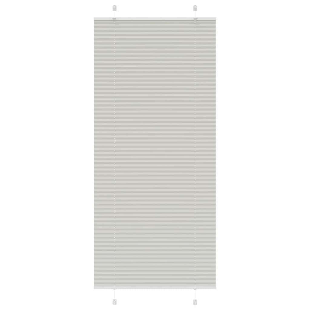 Plissee Hellgrau 95x200 cm Stoffbreite 94,4 cm Polyester