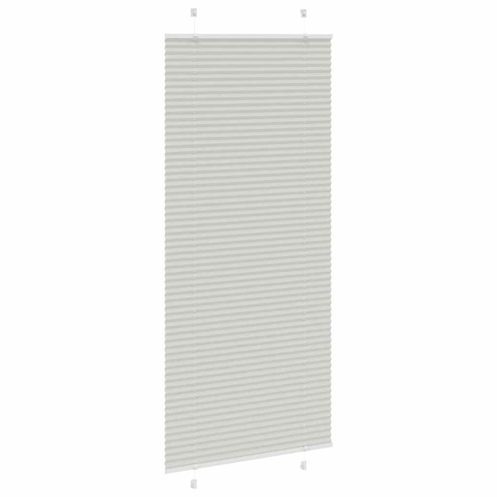 Plissee Hellgrau 95x200 cm Stoffbreite 94,4 cm Polyester