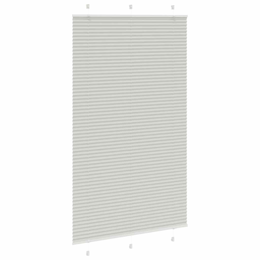 Plissee Hellgrau 120x200 cm Stoffbreite 119,4 cm Polyester