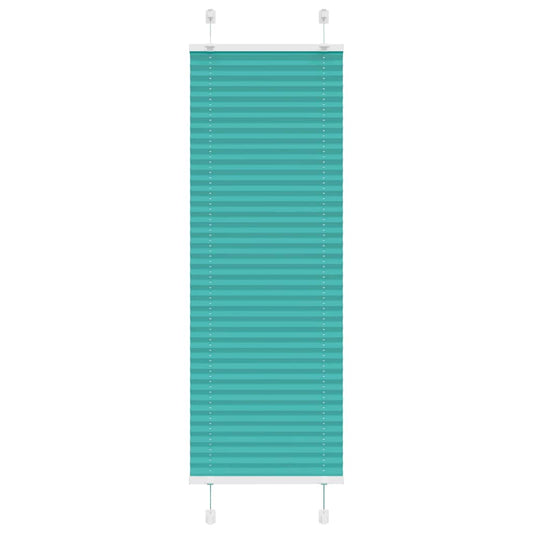 Store plissé vert pétrole 40x100 cm largeur du tissu 39,4 cm polyester