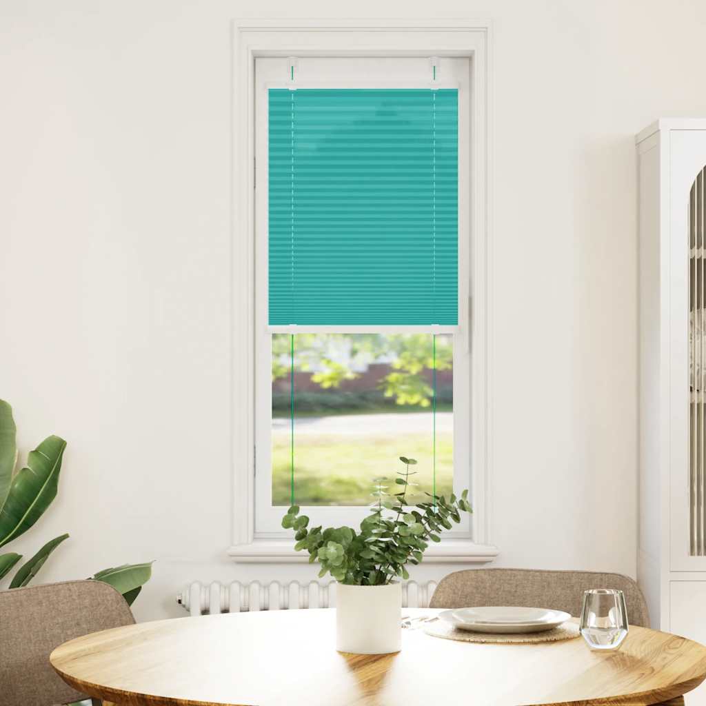 Store plissé vert pétrole 40x100 cm largeur du tissu 39,4 cm polyester