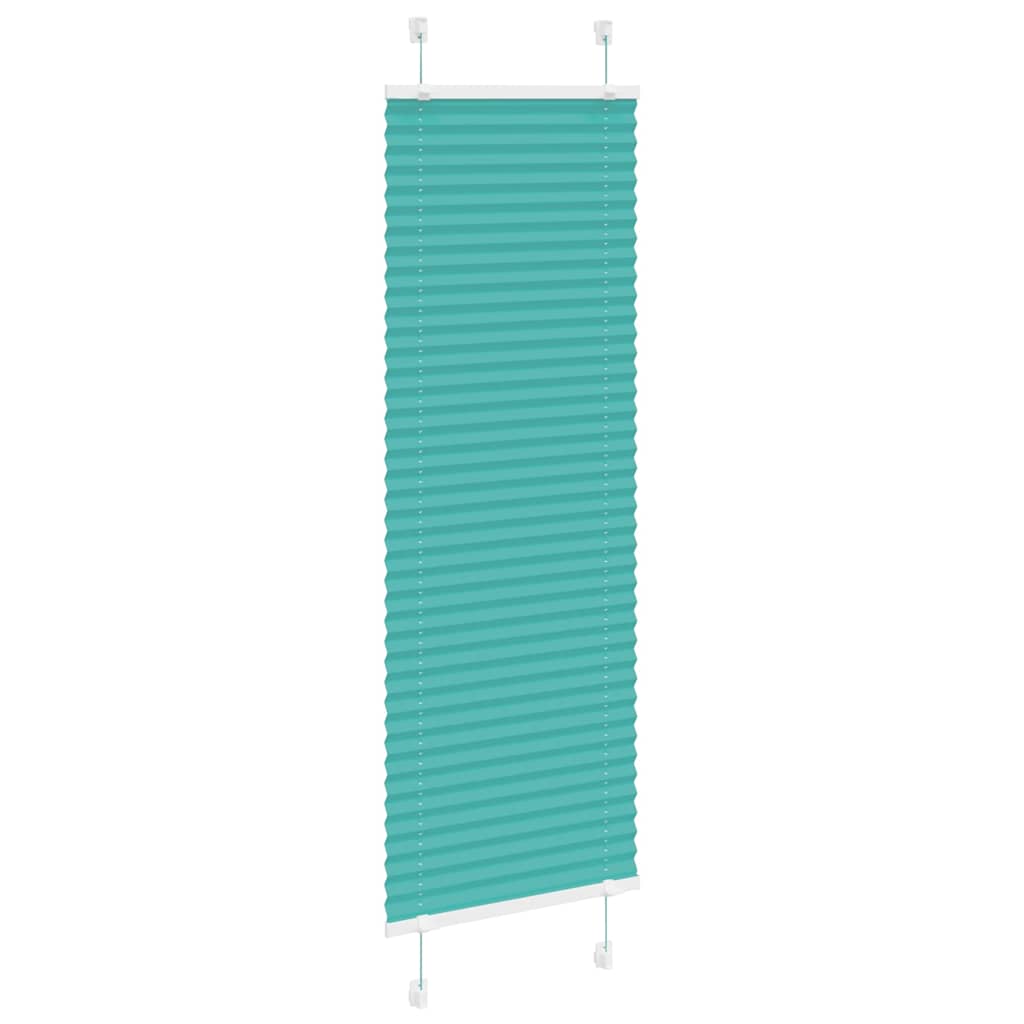 Store plissé vert pétrole 40x100 cm largeur du tissu 39,4 cm polyester