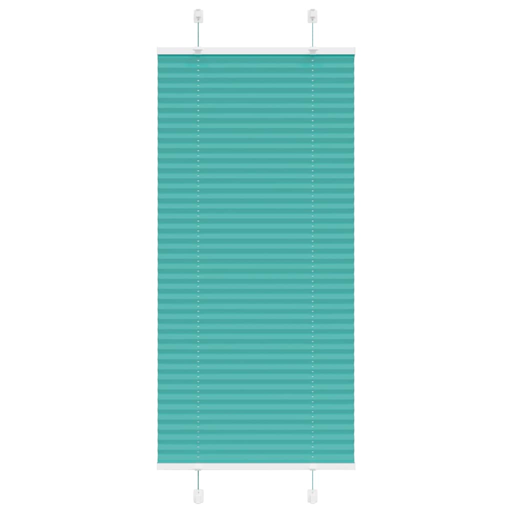Store plissé vert pétrole 60x100 cm largeur du tissu 59,4 cm polyester
