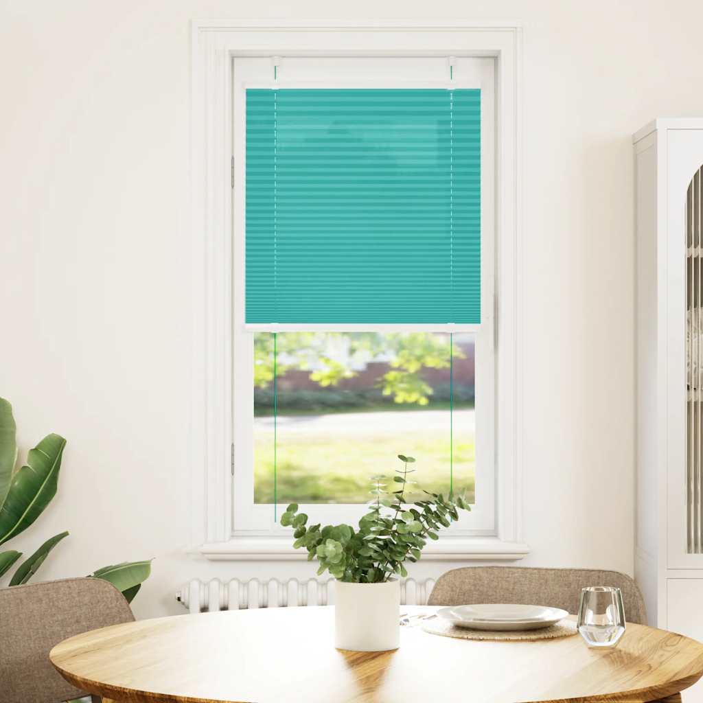 Store plissé vert pétrole 60x100 cm largeur du tissu 59,4 cm polyester