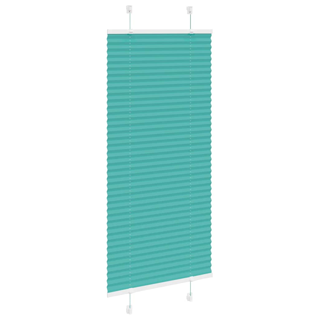 Store plissé vert pétrole 60x100 cm largeur du tissu 59,4 cm polyester