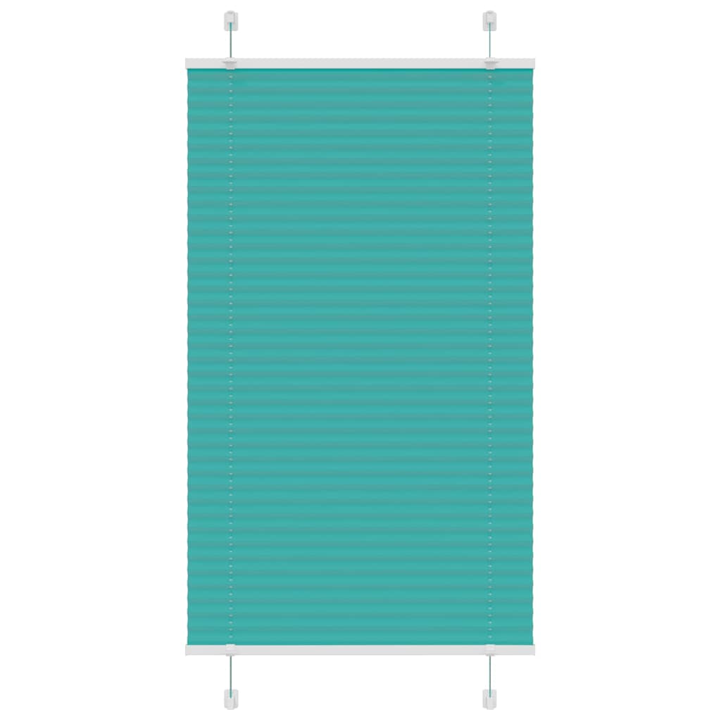 Store plissé vert pétrole 70x100 cm largeur du tissu 69,4 cm polyester