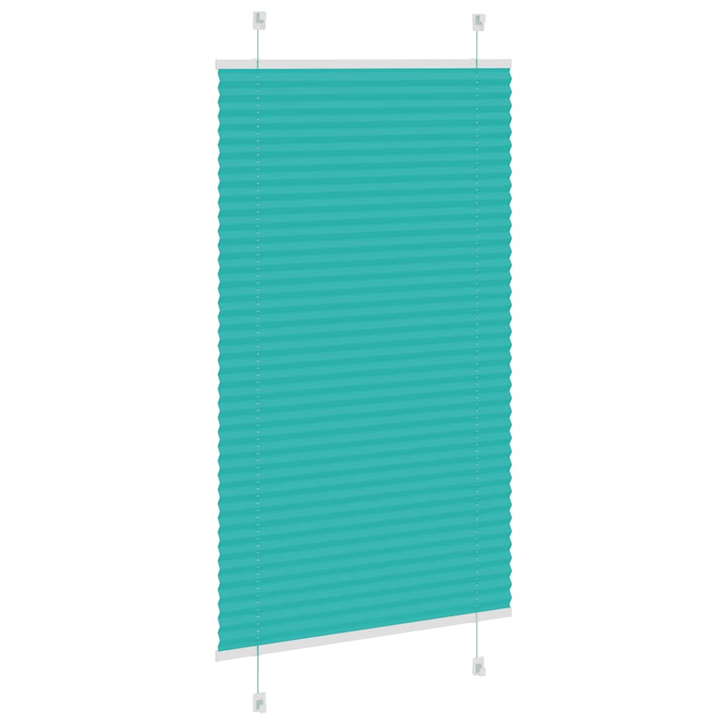 Store plissé vert pétrole 70x100 cm largeur du tissu 69,4 cm polyester