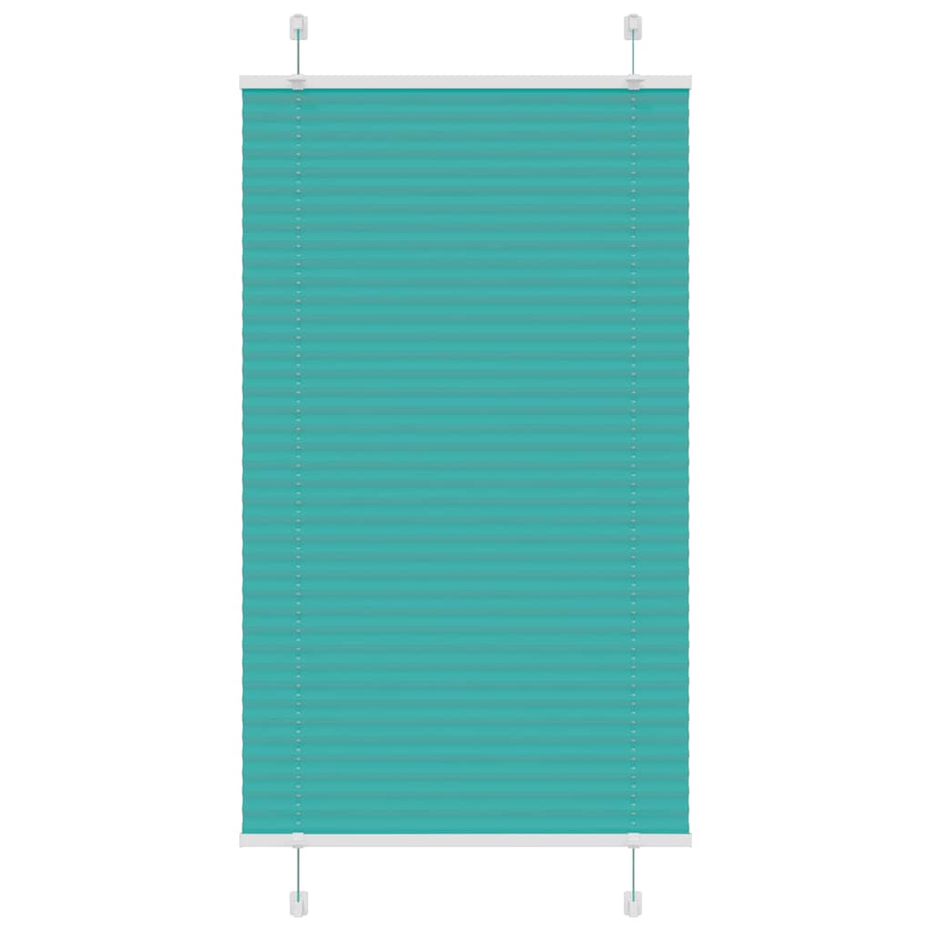 Store plissé vert pétrole 80x100 cm largeur du tissu 79,4 cm polyester