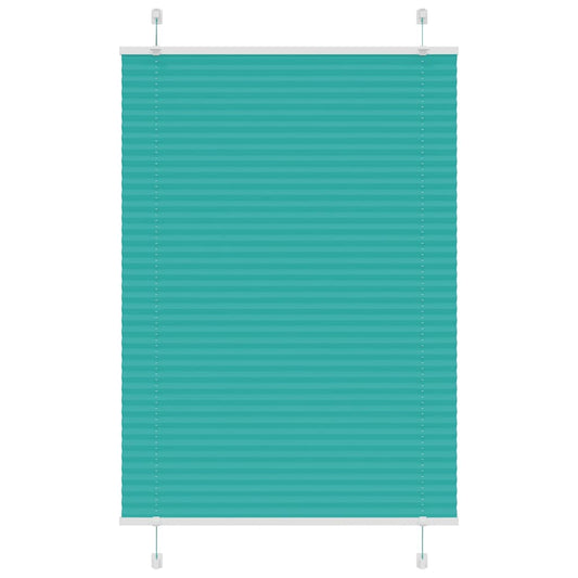 Store plissé vert pétrole 85x100 cm largeur du tissu 84,4 cm polyester