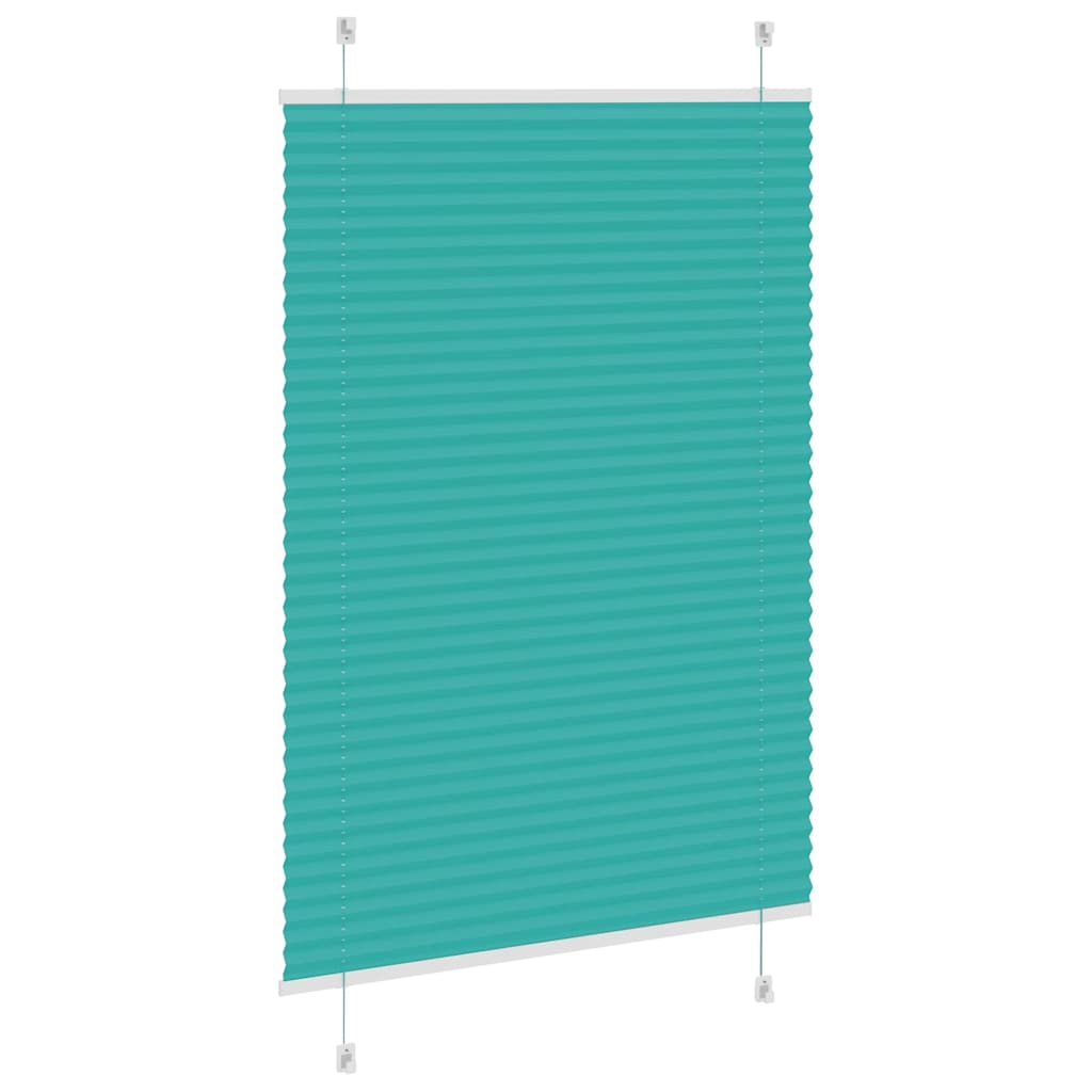 Store plissé vert pétrole 95x100 cm largeur de tissu 94,4 cm polyester