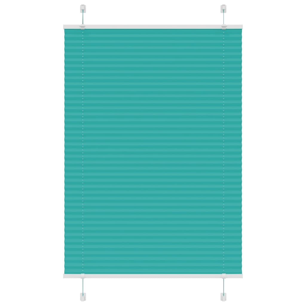 Store plissé vert pétrole 100x100 cm Largeur du tissu 99,4 cm Polyester