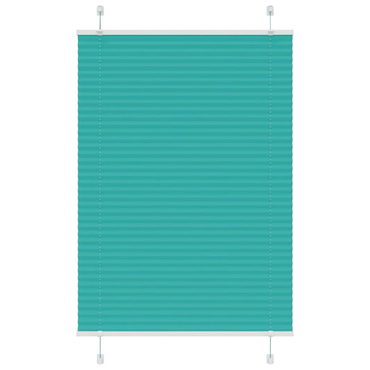 Store plissé vert pétrole 100x100 cm Largeur du tissu 99,4 cm Polyester