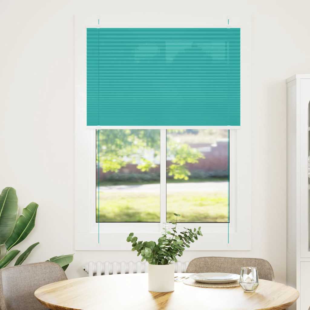 Store plissé vert pétrole 100x100 cm Largeur du tissu 99,4 cm Polyester