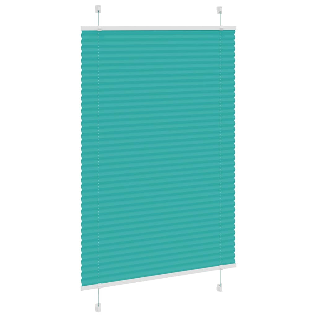 Store plissé vert pétrole 100x100 cm Largeur du tissu 99,4 cm Polyester