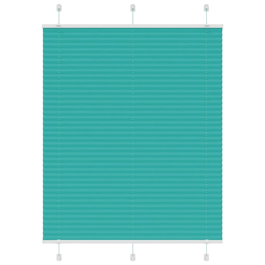 Store plissé vert pétrole 110x100 cm largeur tissu 109,4 cm polyester