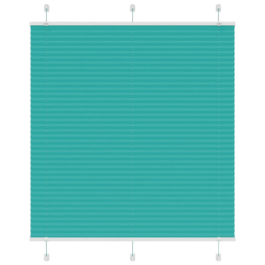 Pleated blind Petrol Green 115x100 cm Fabric width 114.4 cm Polyester